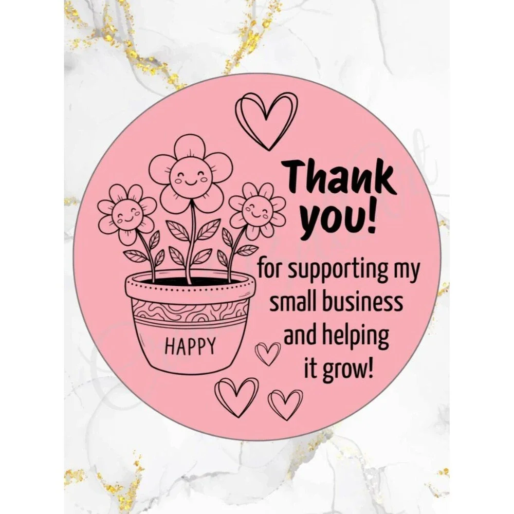 100 Thank you Stickers Thermal 2